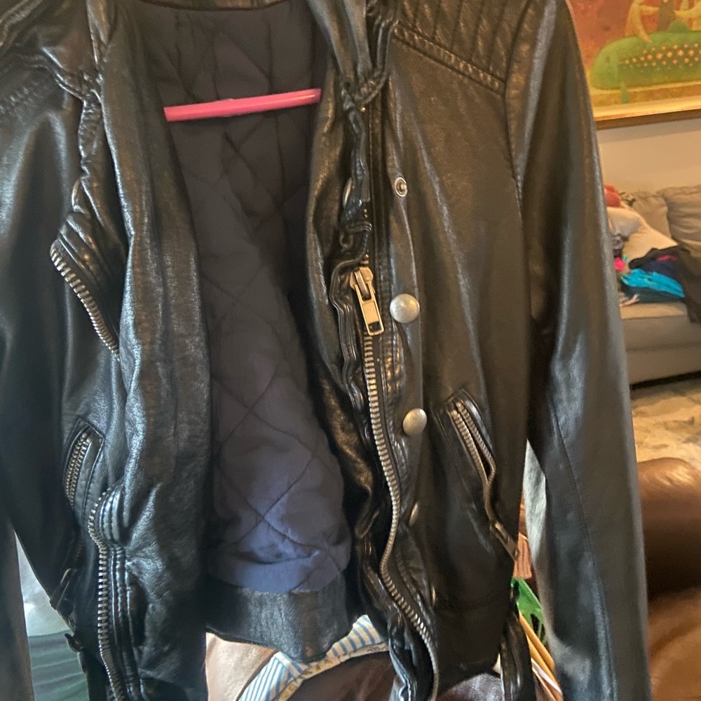 FREE PEOPLE GRUNGY LEATHER JACKET